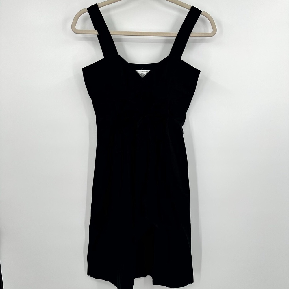 Diane Von Furstenberg Dress Women 2 Black Twist Front Wide Strap Sweetheart Neck